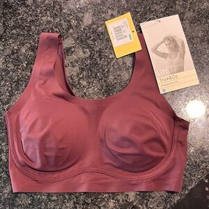 True & Co. Pink Seamless Bra with Molded Cups